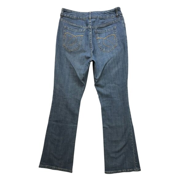 Chicos Platinum Womens Denim Bootcut Jeans Size 1 Reg Cotton/Spandex - Picture 8 of 11
